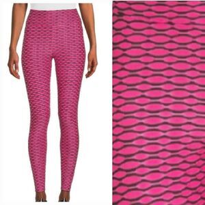 🔺️NWT Hot Pink & Black Honeycomb Leggings Medium
